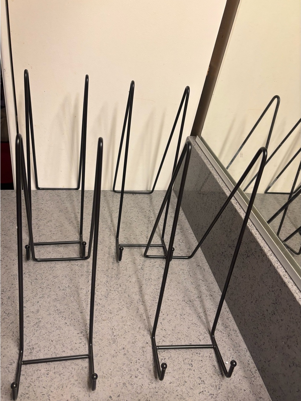 Black Metal Plate and Book Display Stands - Set of 4